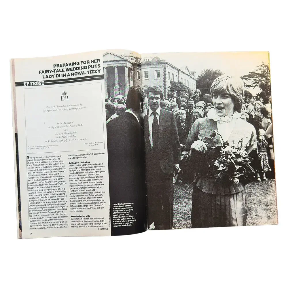 Vintage 1981 People Magazine Princess Diana Lady Di Royal Wedding (No Label)